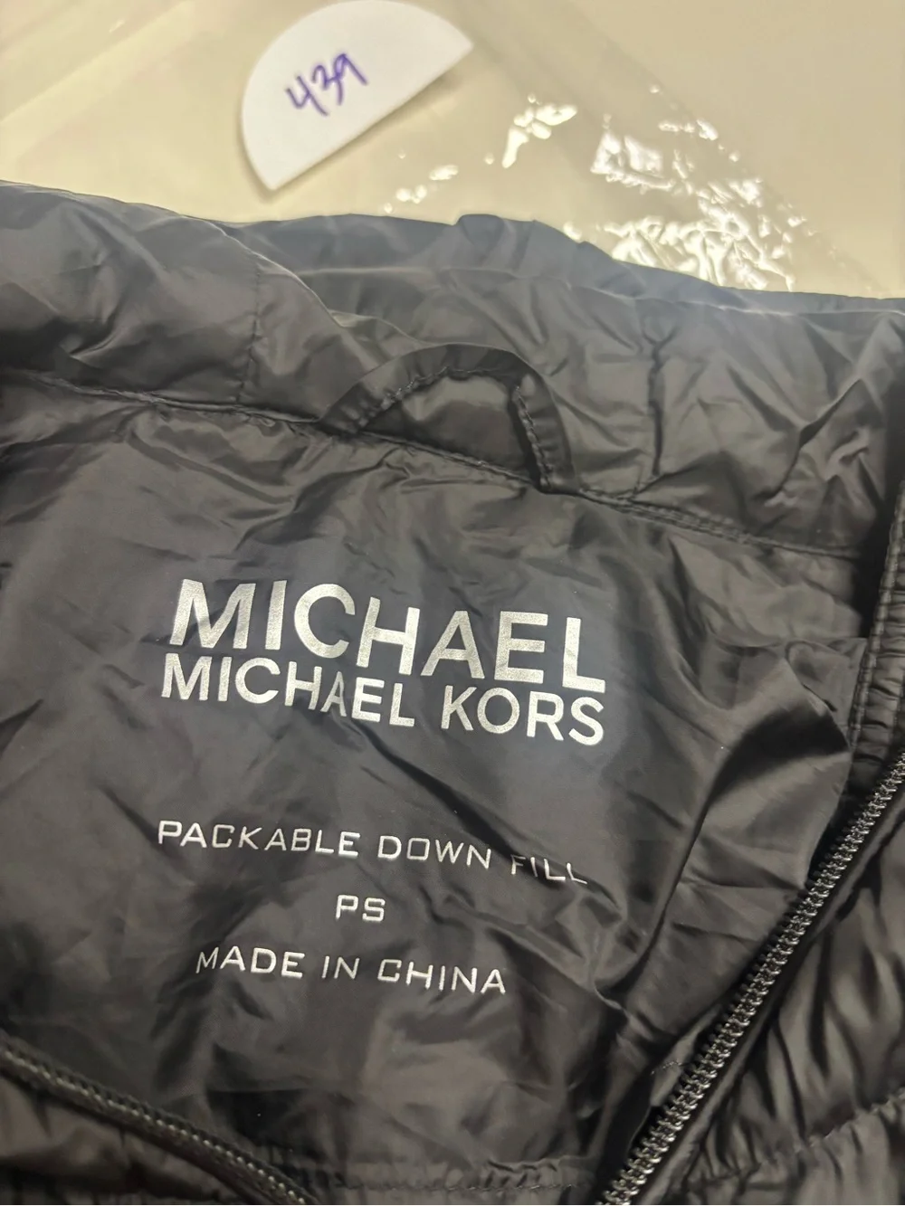 Michael Kors Down Packable Hooded Puffer Jacket Women Petite Small Quilted Black